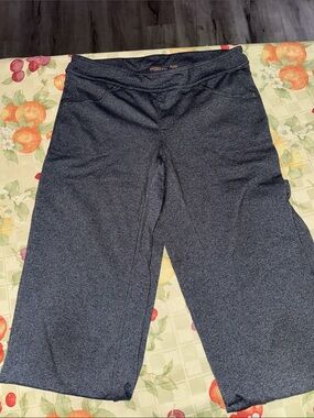 Women's Dark Heather Gray Wide-Leg Knit Pants